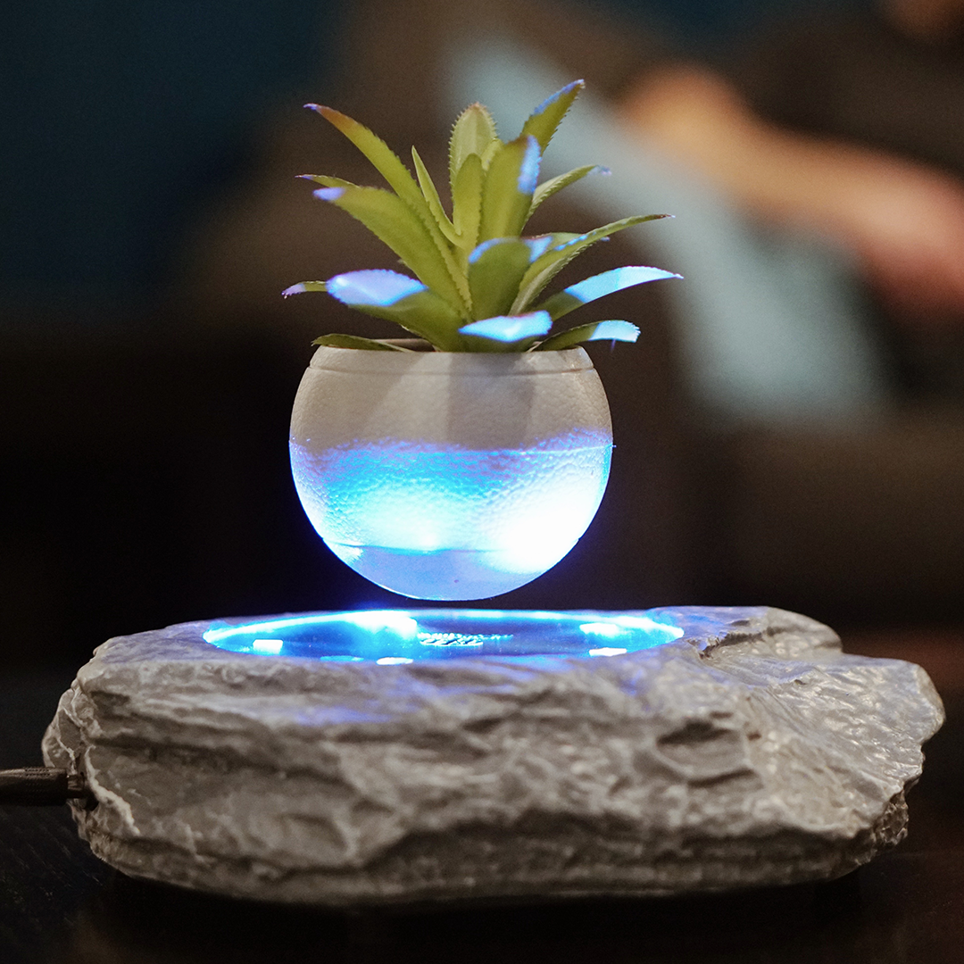Levitating Plant Pot: Rock - LeviiX