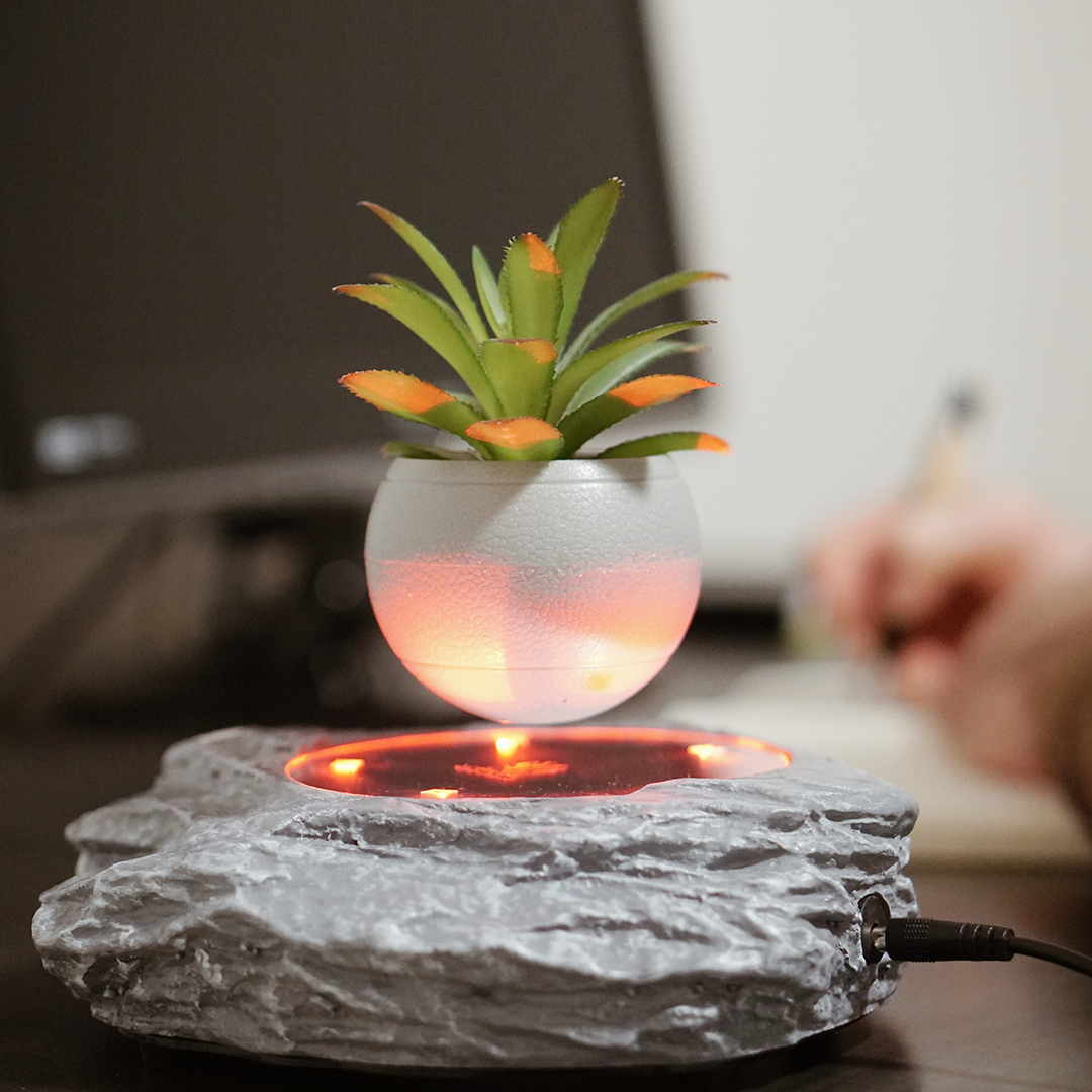 Levitating Plant Pot: Rock - LeviiX